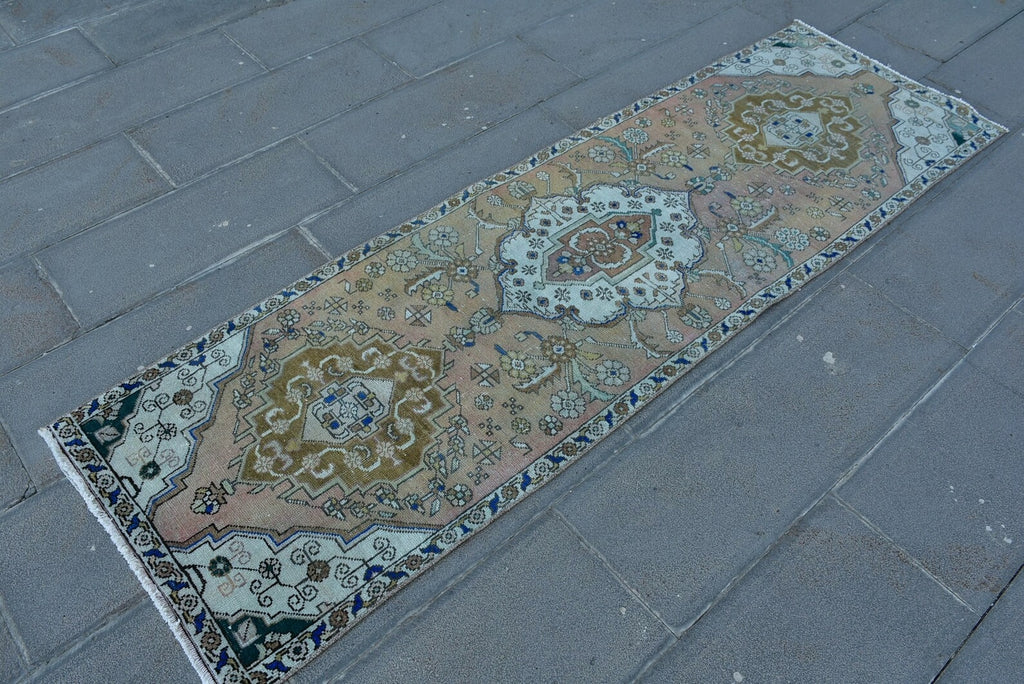 Vintage Persian Runner Rug 2.3 x 7.4 ft