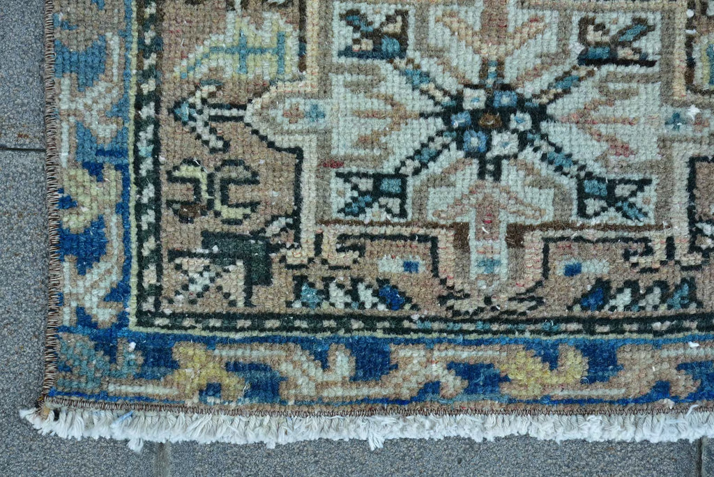 Vintage Persian Runner Rug 1.7 x 9.8 ft