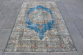 XL Vintage Turkish Accent Area Rug 4.9 x 8.4 ft