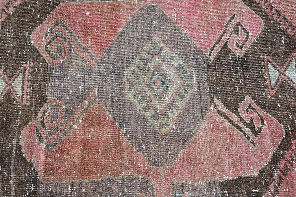 Vintage Turkish Runner Rug 2.8 x 12.2 ft