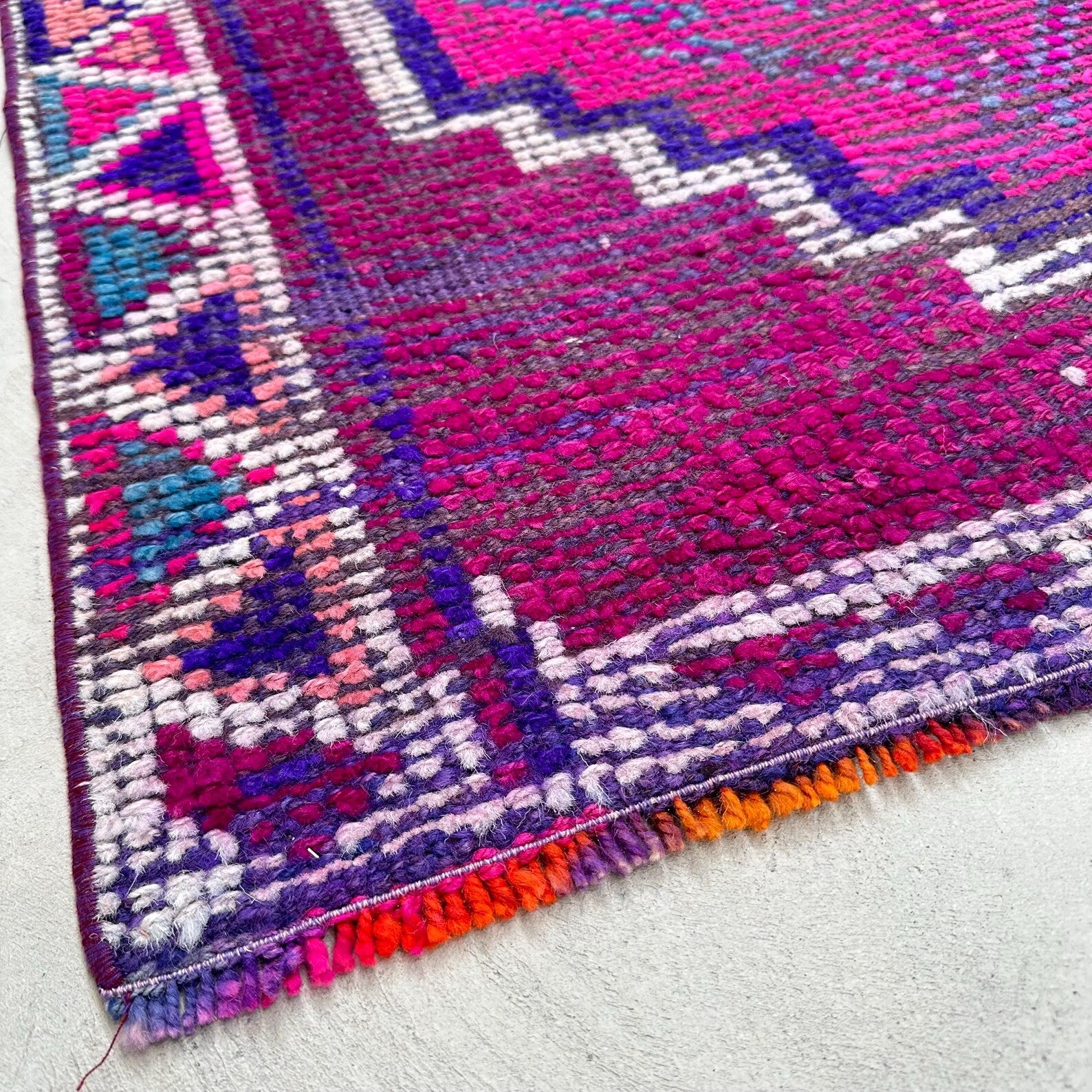 Vintage Turkish Runner Rug 2.9 x 10.4 ft