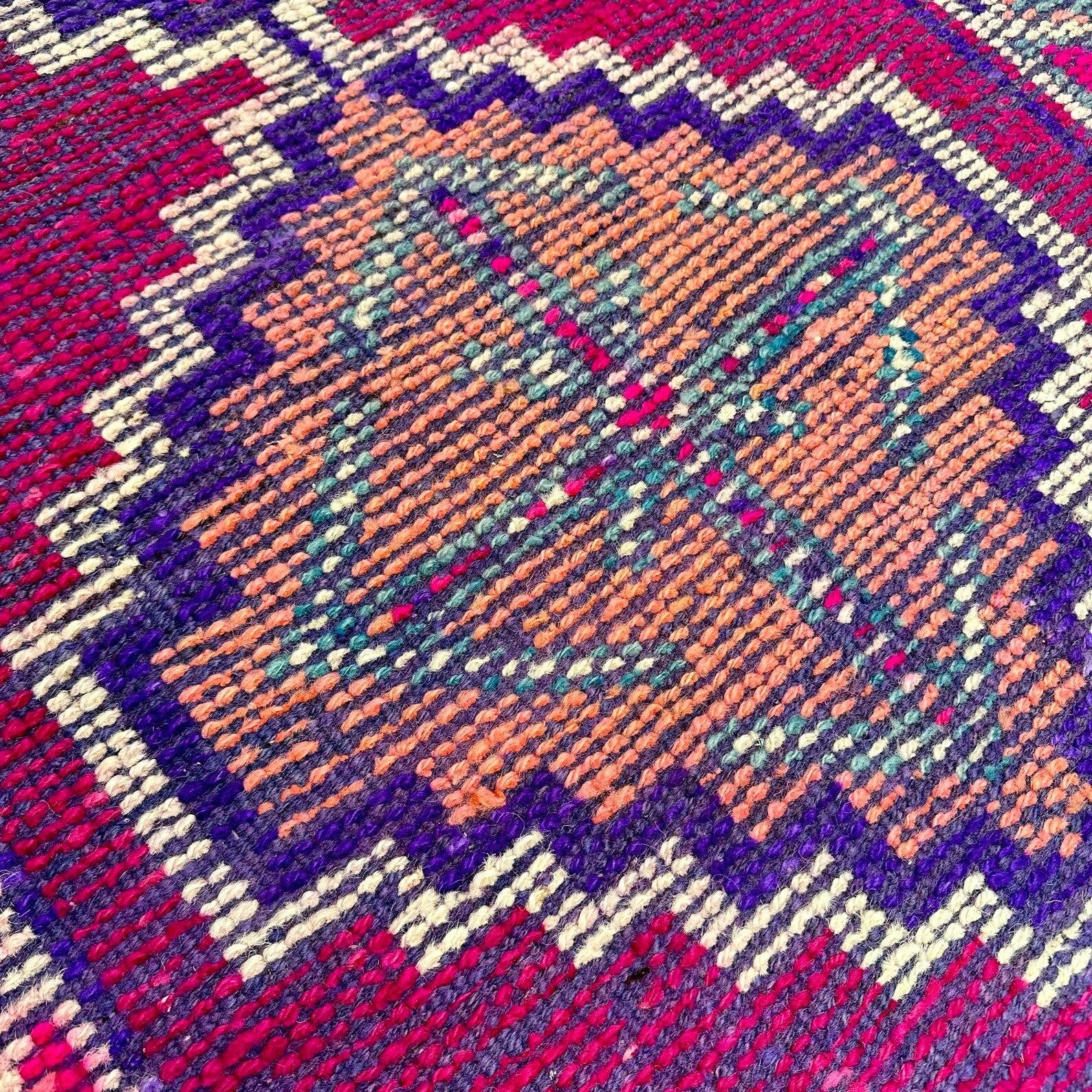 Vintage Turkish Runner Rug 2.9 x 10.4 ft