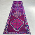 Vintage Turkish Runner Rug 2.9 x 10.4 ft