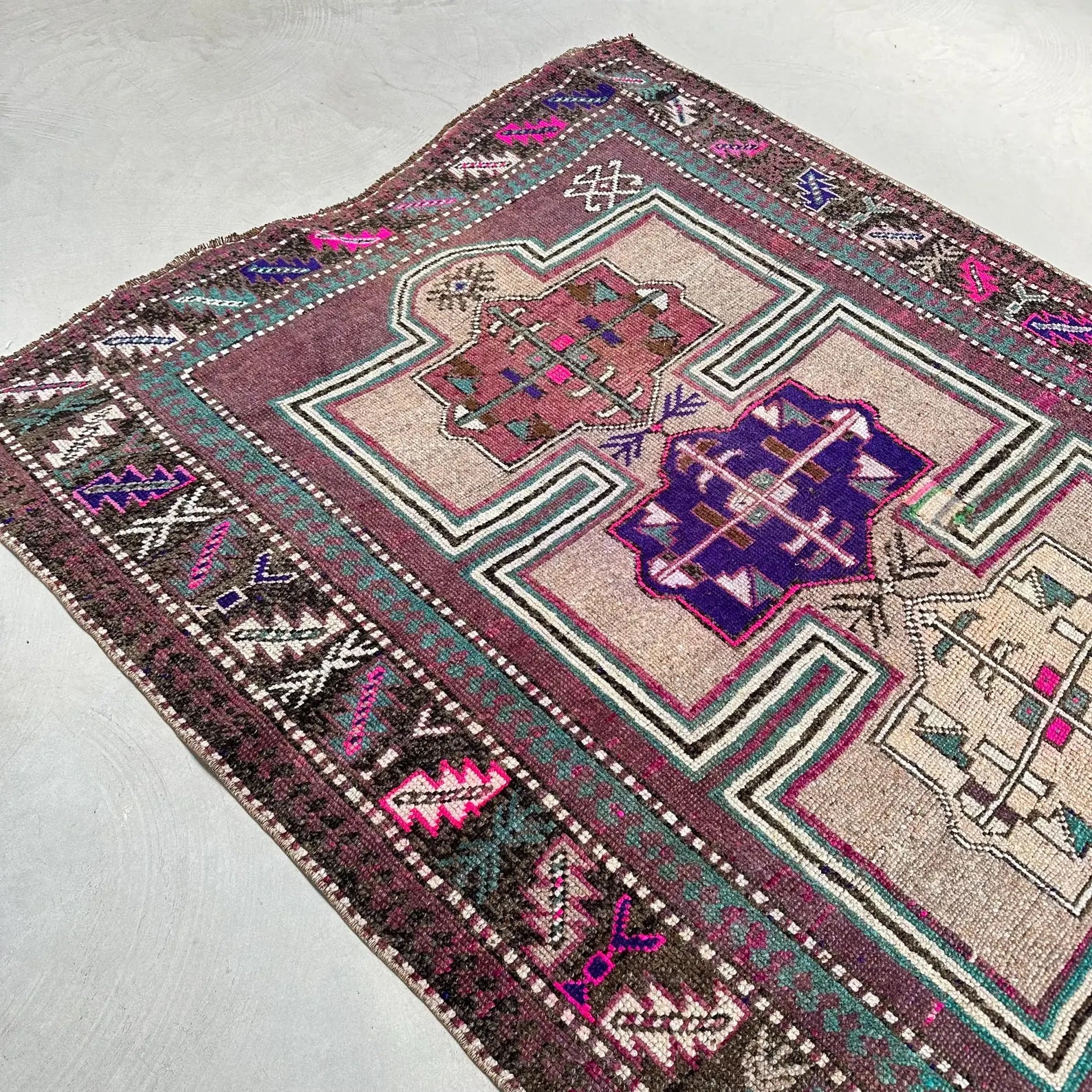 Vintage Persian Accent Area Rug 4.5 x 11.7 ft