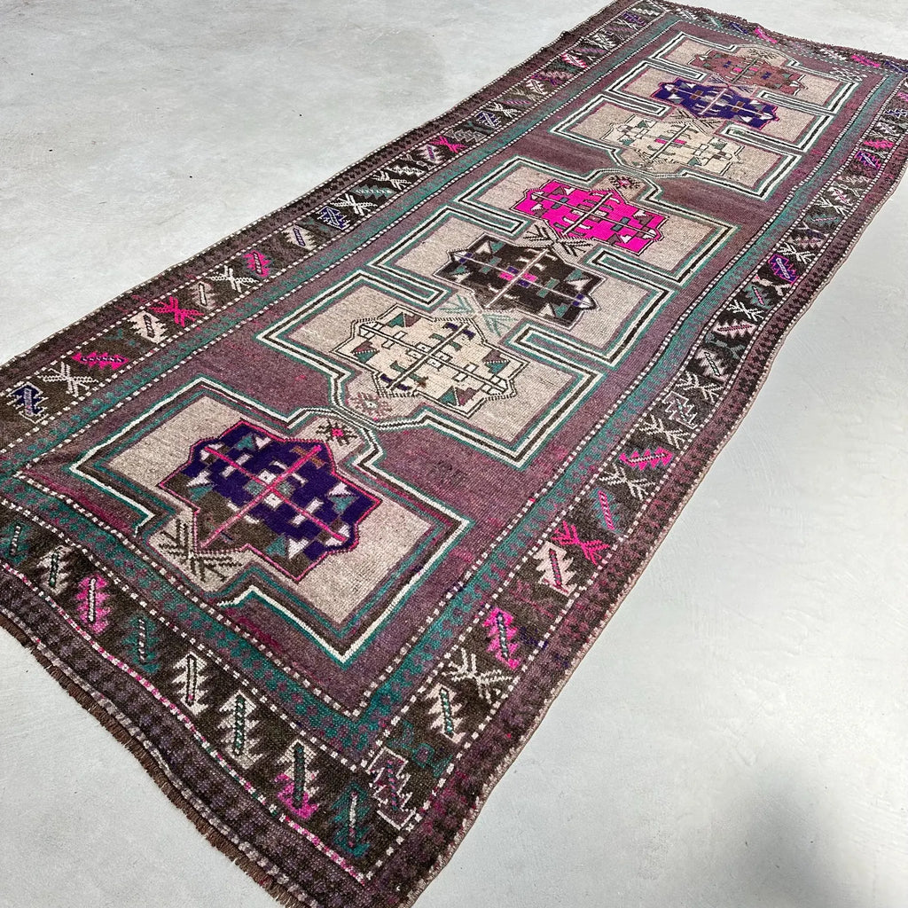 Vintage Persian Accent Area Rug 4.5 x 11.7 ft