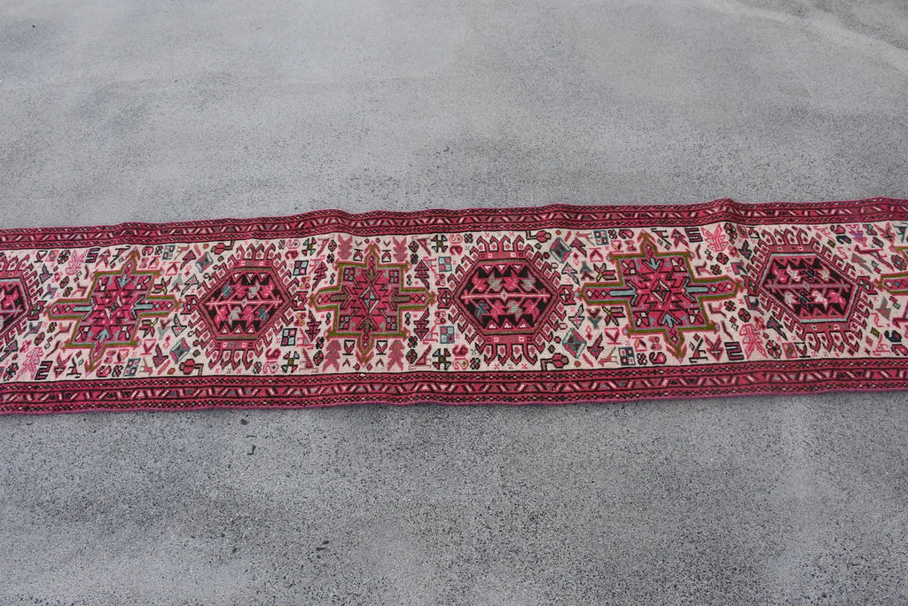 Vintage Persian Runner Rug 1.9 x 10.2 ft