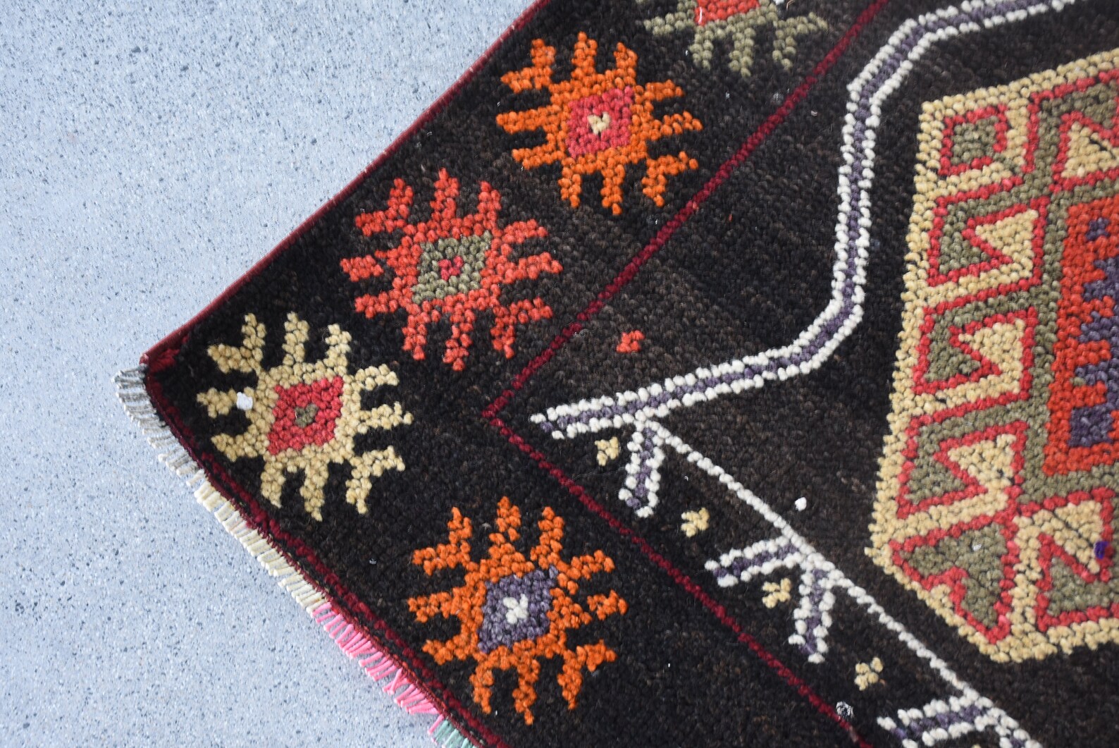 Vintage Turkish Runner Rug 3.1 x 10.3 ft