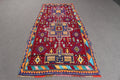 Vintage Turkish Accent Area rug 3.8 x 7.9 ft