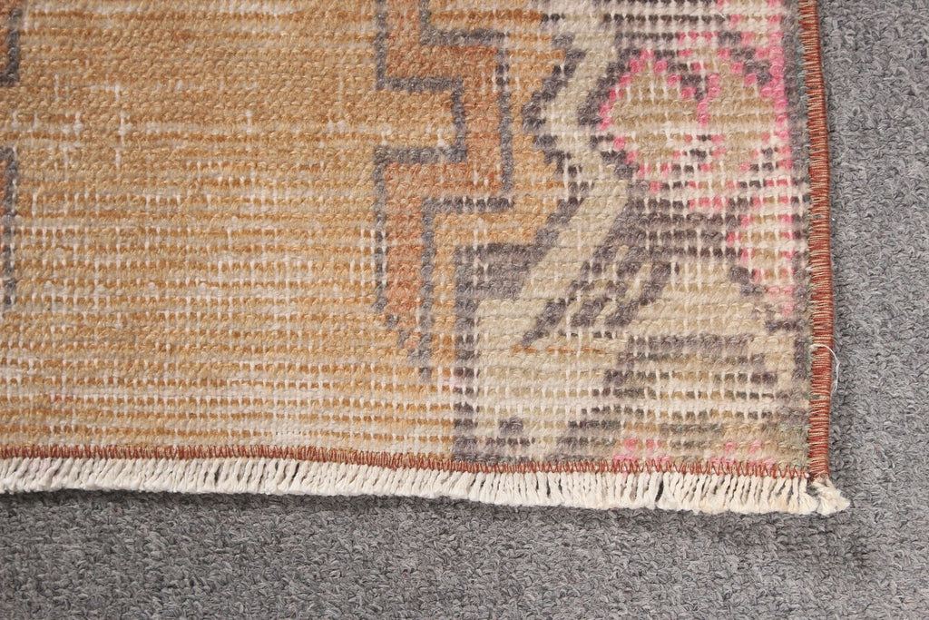 Vintage Turkish Mini Rug 1.3 x 2.5 ft