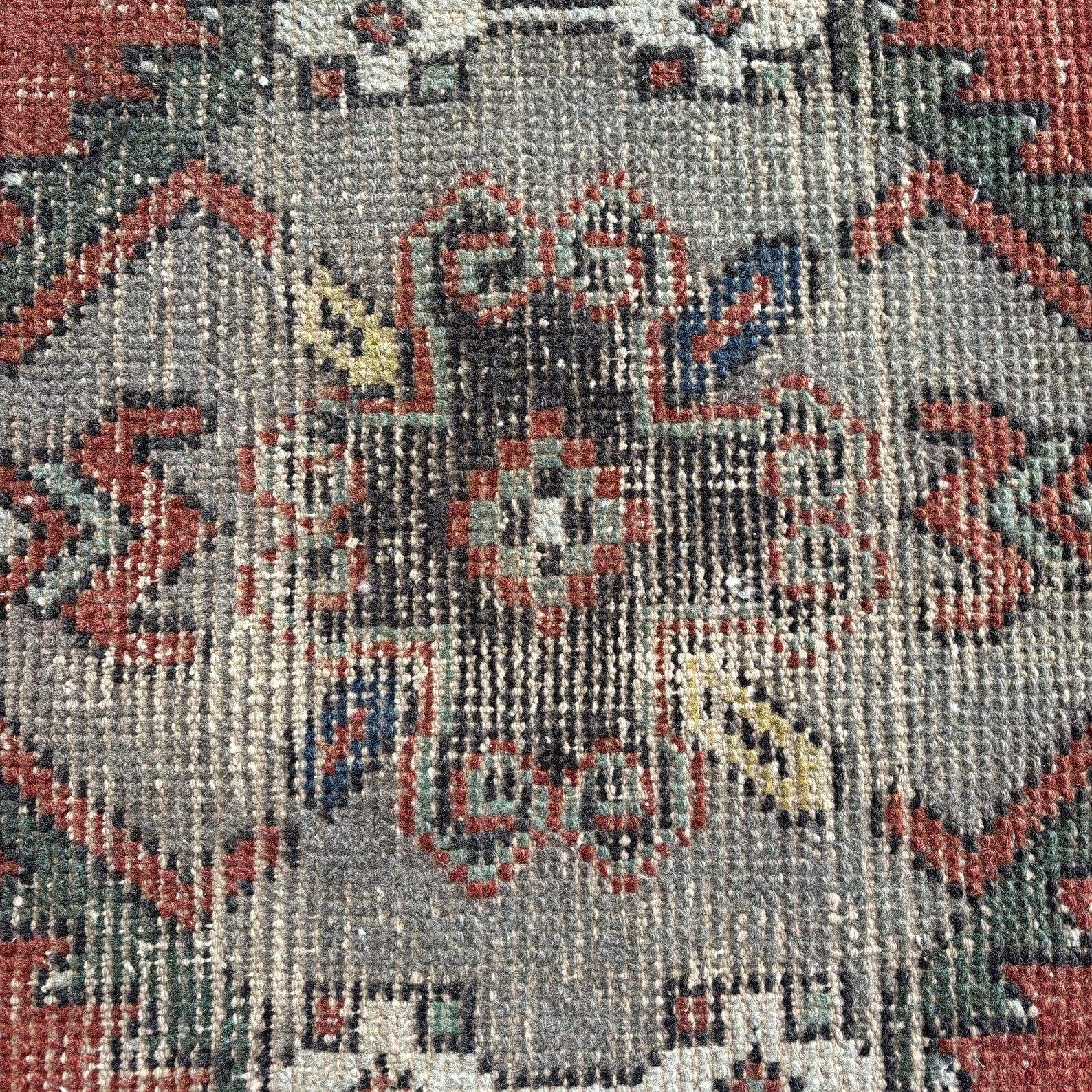 Vintage Turkish Mini Rug 1.4 x 2.8 ft
