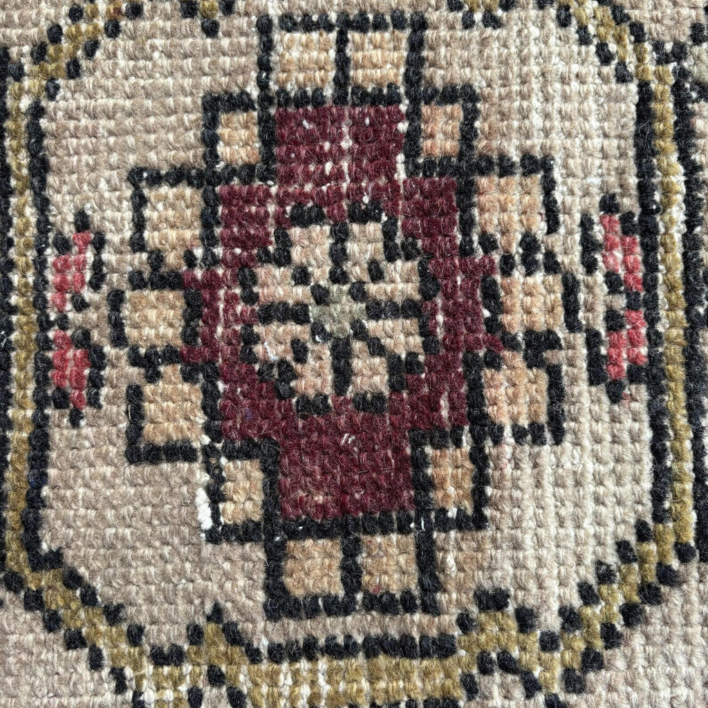 Vintage Turkish Mini Rug 1.5 x 3.1 ft