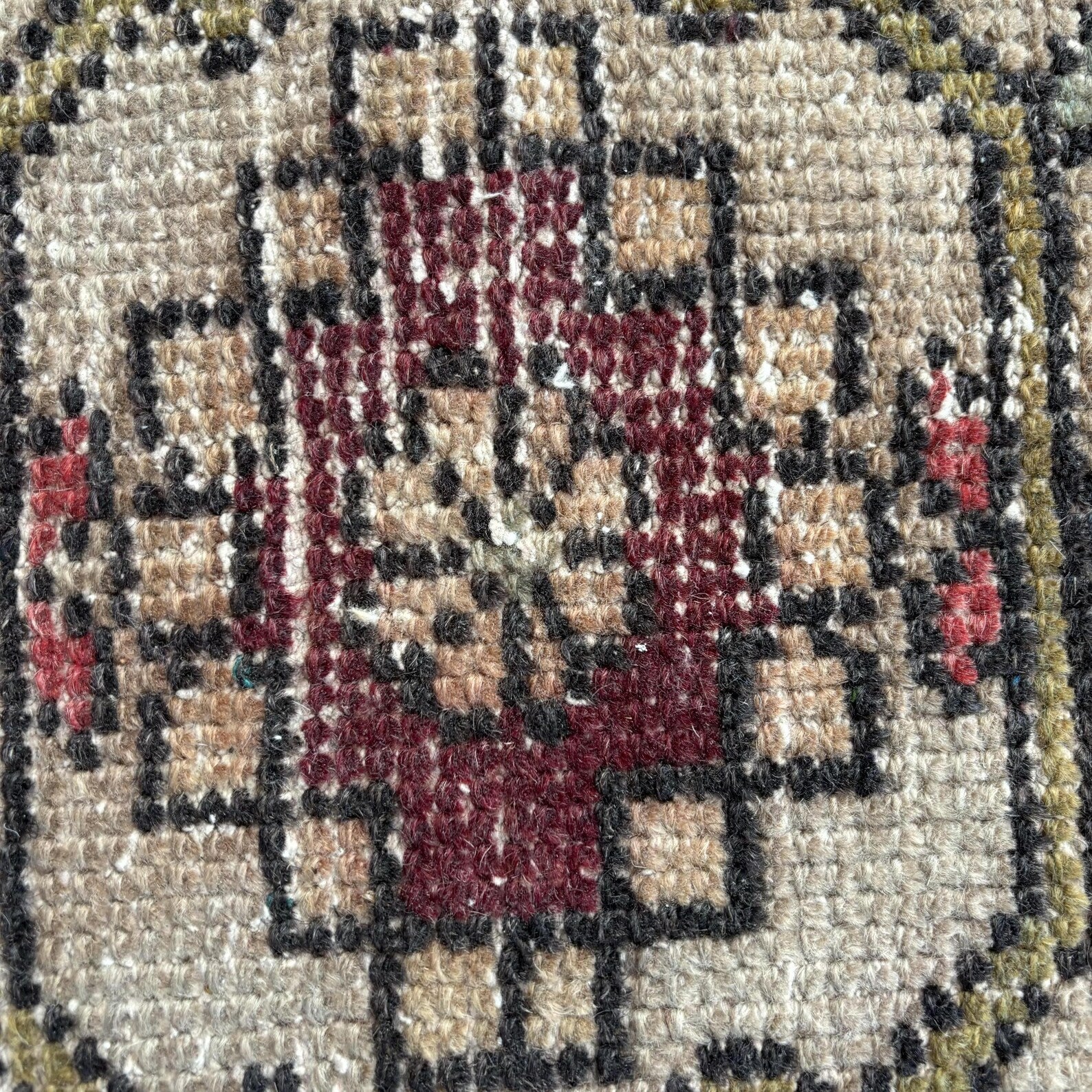 Vintage Turkish Mini Rug 1.4 x 3 ft