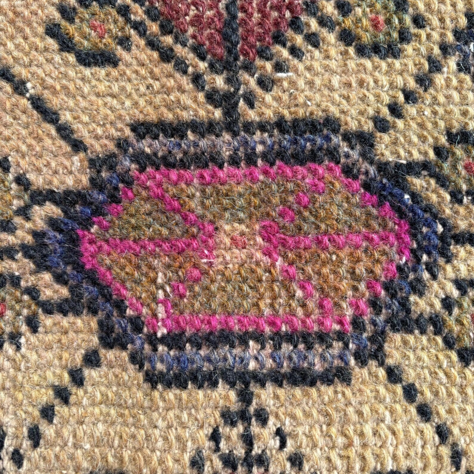 Vintage Turkish Mini Rug 1.4 x 2.9 ft