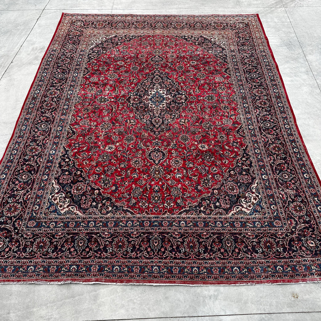 XL Vintage Persian Accent Area Rug 9.5 x 12.3 ft