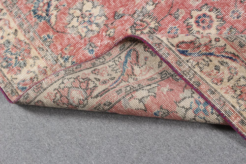 Vintage Turkish Accent Area rug 3.6 x 6.7 ft