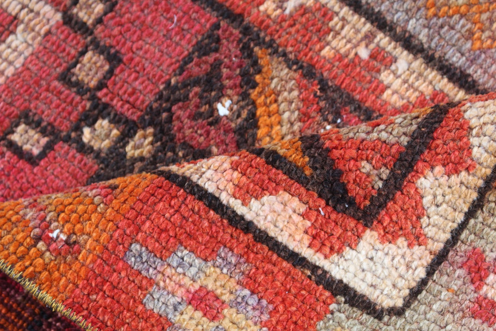Vintage Turkish Runner Rug 2.6 x 11.7 ft