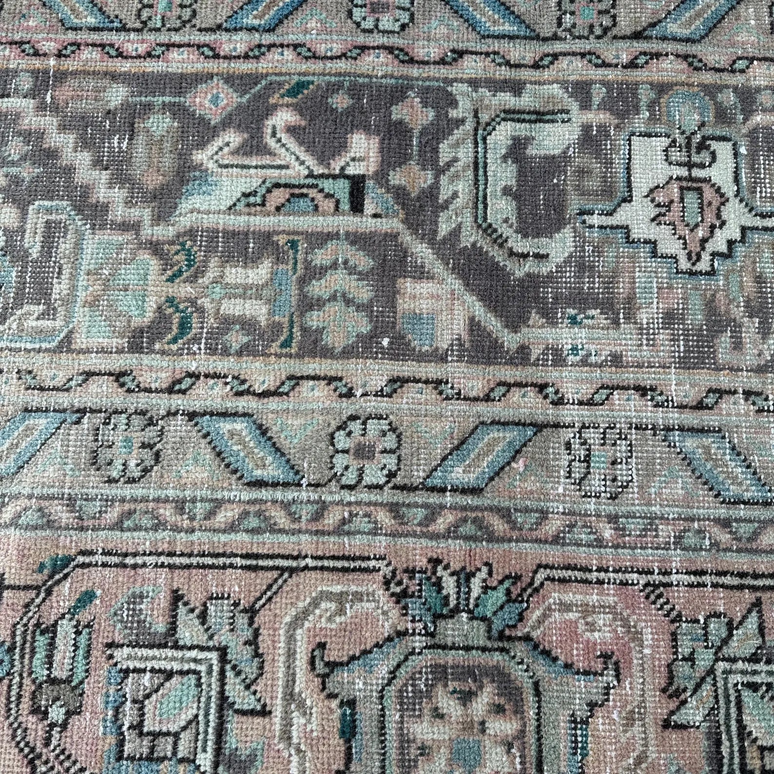 Vintage Kurdish Runner Rug 2.3 x 9.6 ft