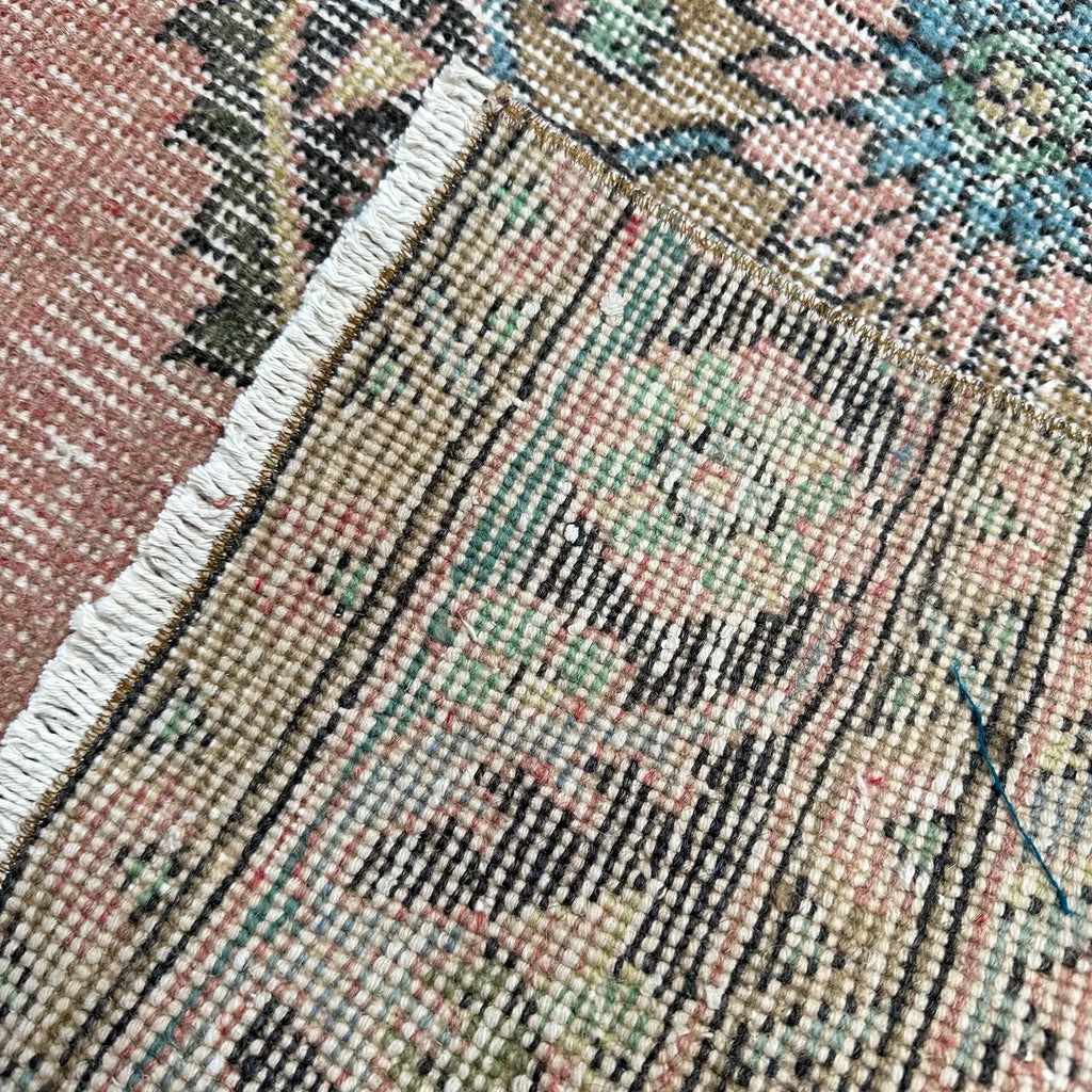 Vintage Turkish Runner Rug 2.5 x 12.4 ft