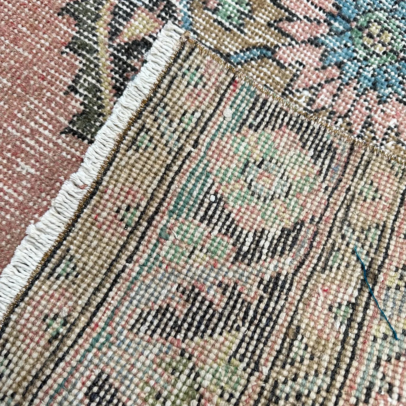 Vintage Turkish Runner Rug 2.5 x 12.4 ft