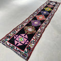 Vintage Turkish Runner Rug 2.7 x 12.3 ft