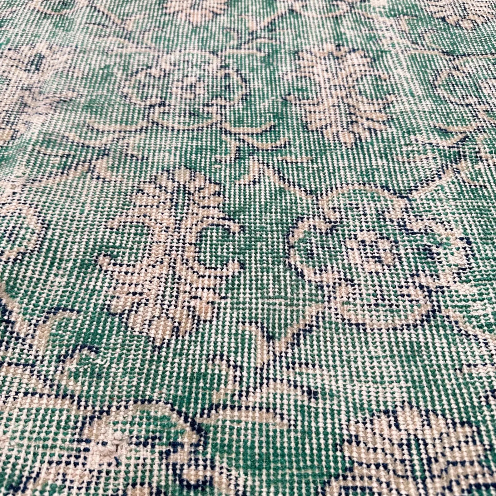 Vintage Turkish Accent Area Rug 4.1 x 8.7 ft