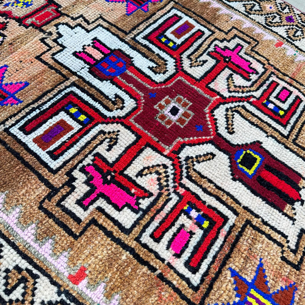 Vintage Turkish Runner Rug 2.8 x 11.6 ft