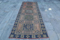 Vintage Turkish Accent Area rug 4 x 10.6 ft