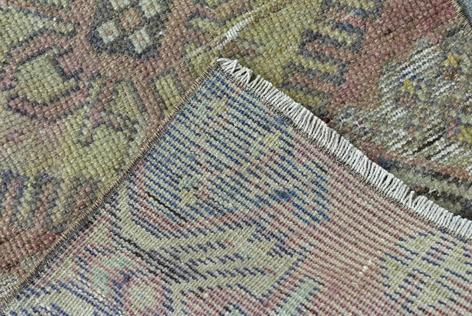 Vintage Turkish Mini Rug 1.3 x 2.6 ft