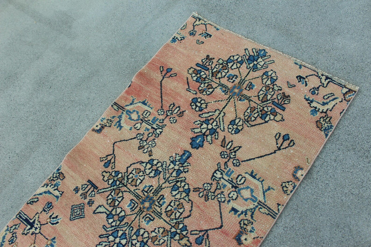 Vintage Turkish Runner Rug 2.6 x 5.9 ft