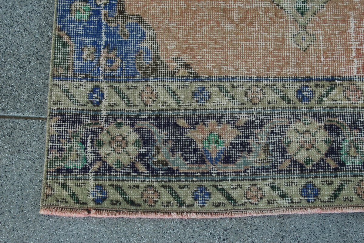 Vintage Turkish Runner Rug 2.7 x 13.3 ft
