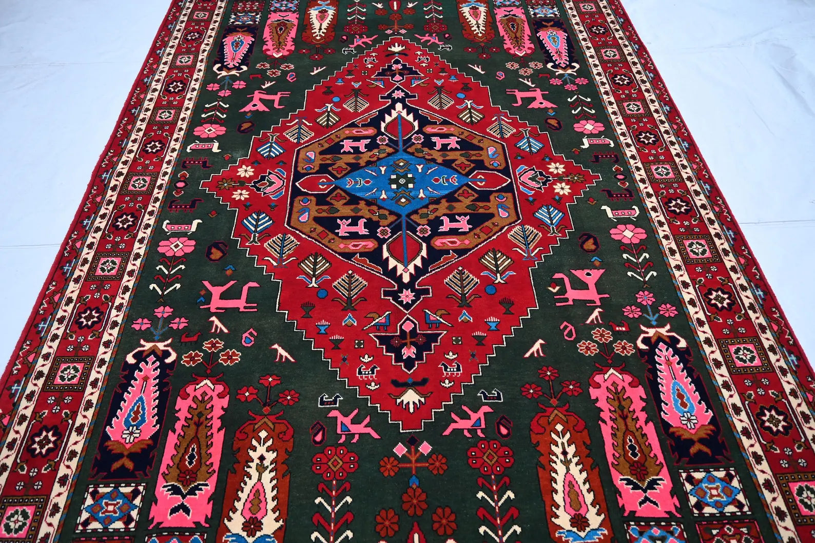 XL Afghan Accent Area rug 6.9 x 10 ft