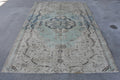 XL Vintage Turkish Accent Area Rug 5.8 x 8.4 ft