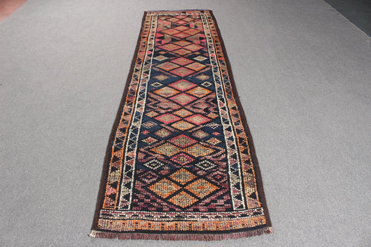 Vintage Turkish Runner Rug 2.7 x 9.6 ft