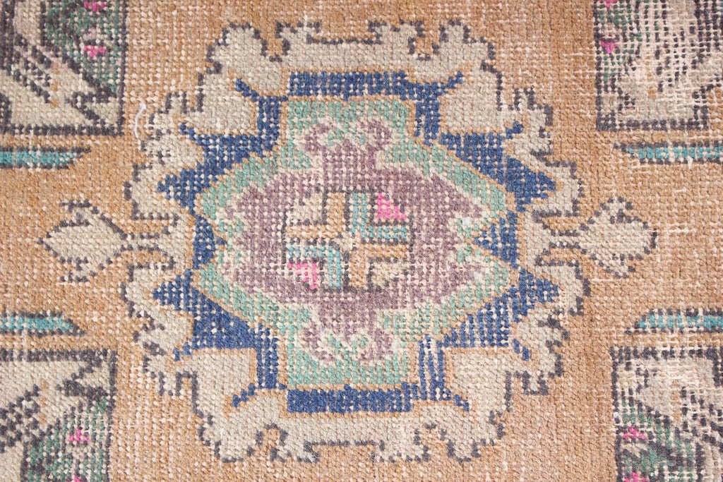 Vintage Turkish Mini Rug 1.3 x 2.6 ft