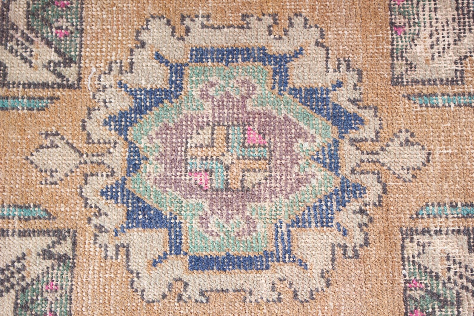 Vintage Turkish Mini Rug 1.3 x 2.6 ft