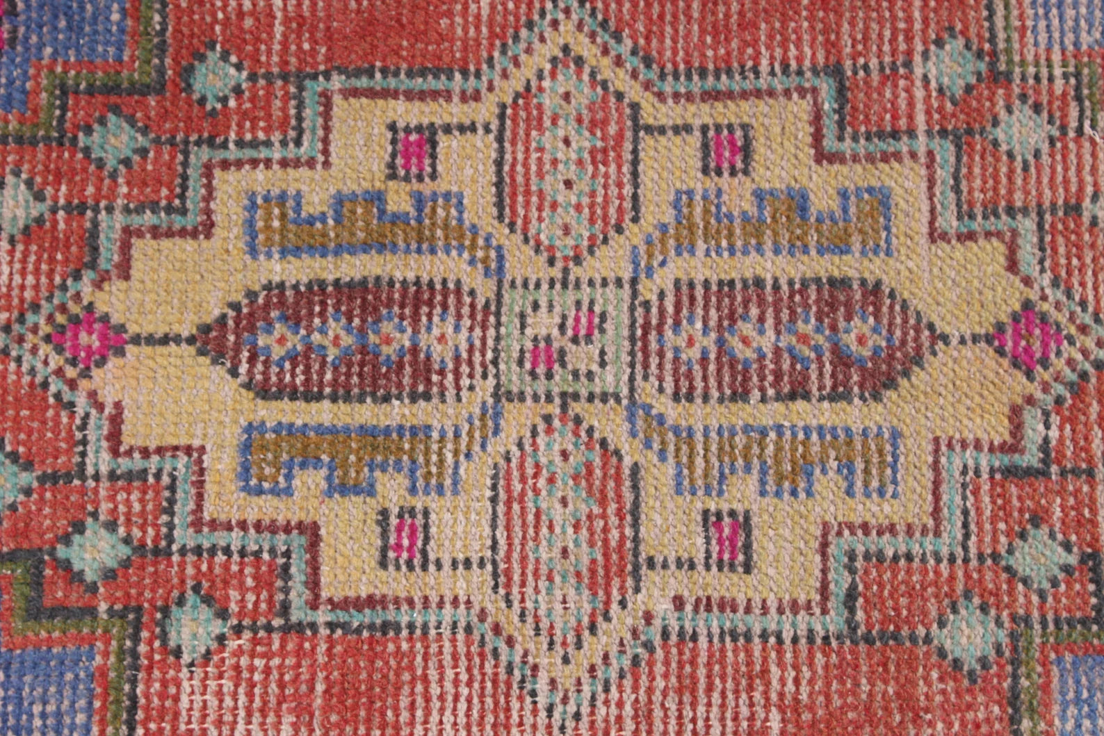Vintage Turkish Mini Rug 1.4 x 2.7 ft