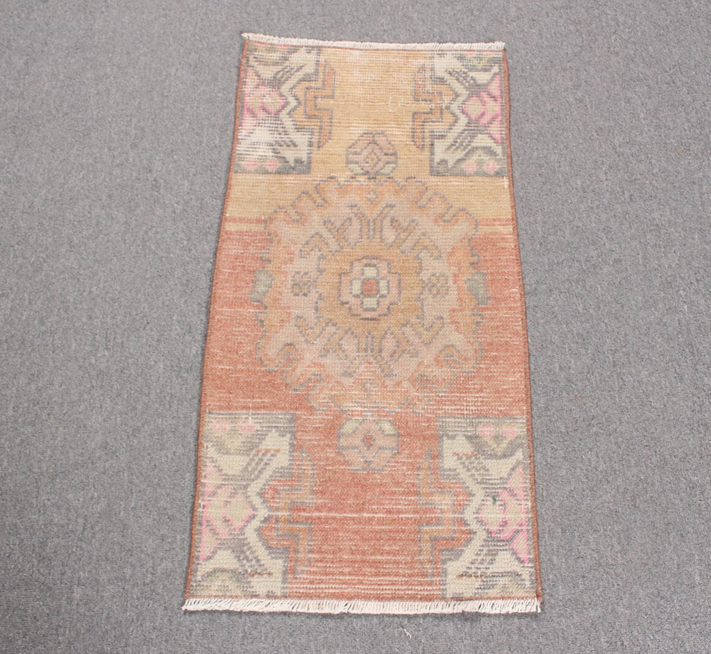 Vintage Turkish Mini Rug 1.3 x 2.5 ft