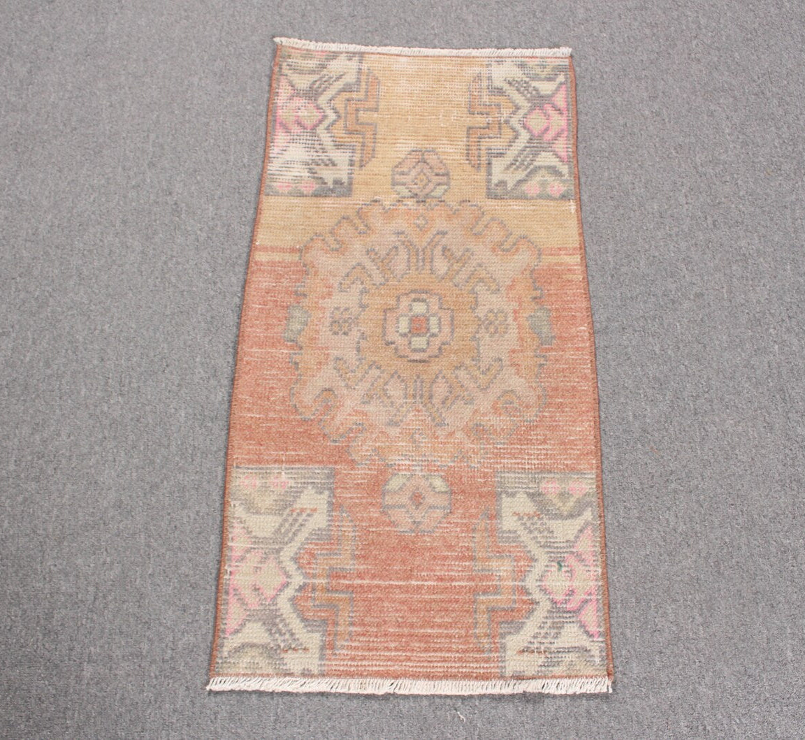 Vintage Turkish Mini Rug 1.3 x 2.5 ft
