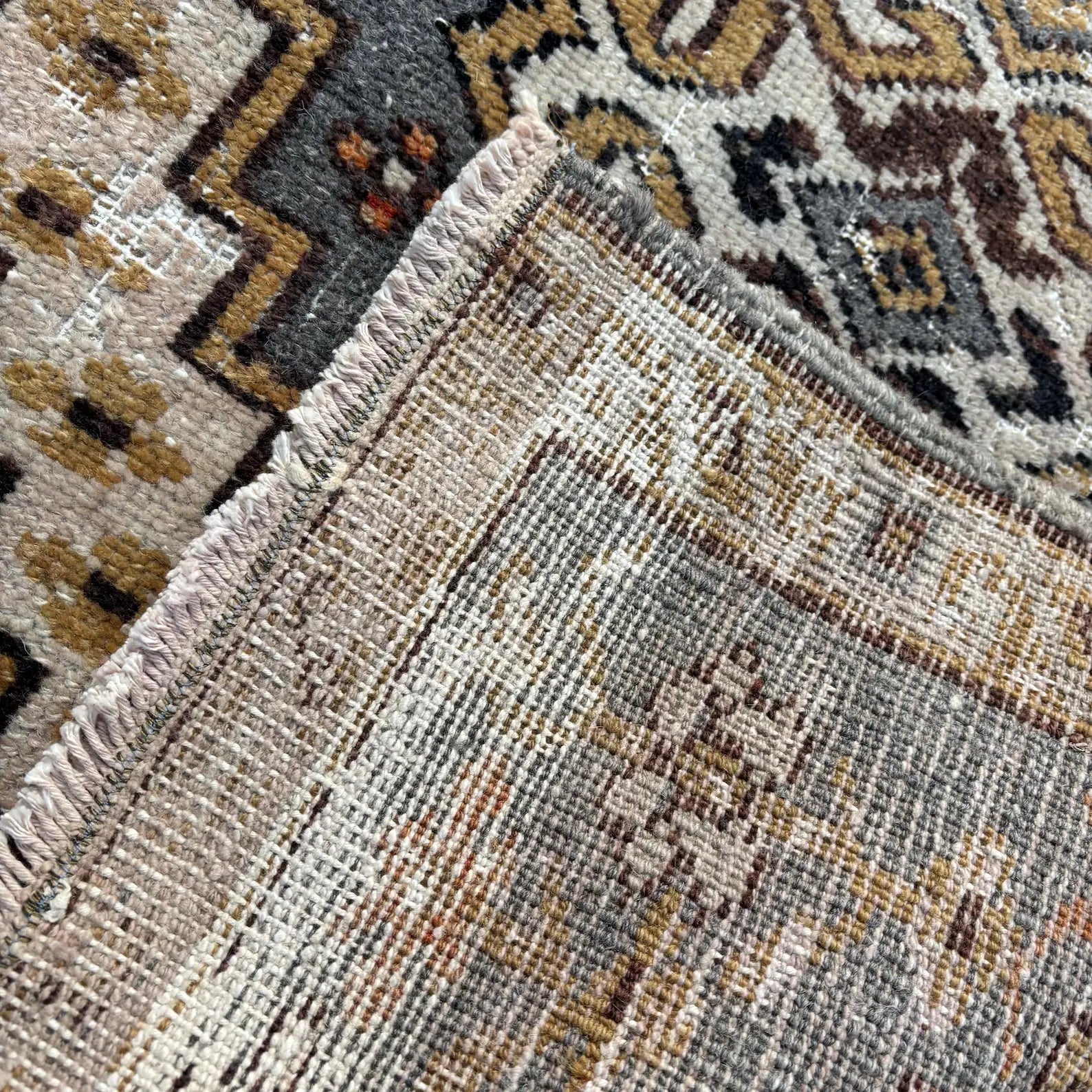 Vintage Turkish Mini Rug 2 x 3.2 ft