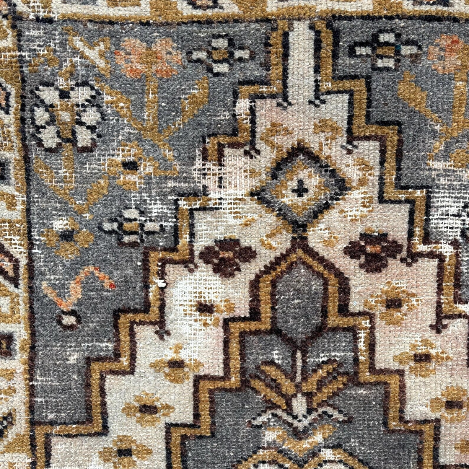 Vintage Turkish Mini Rug 2 x 3.2 ft