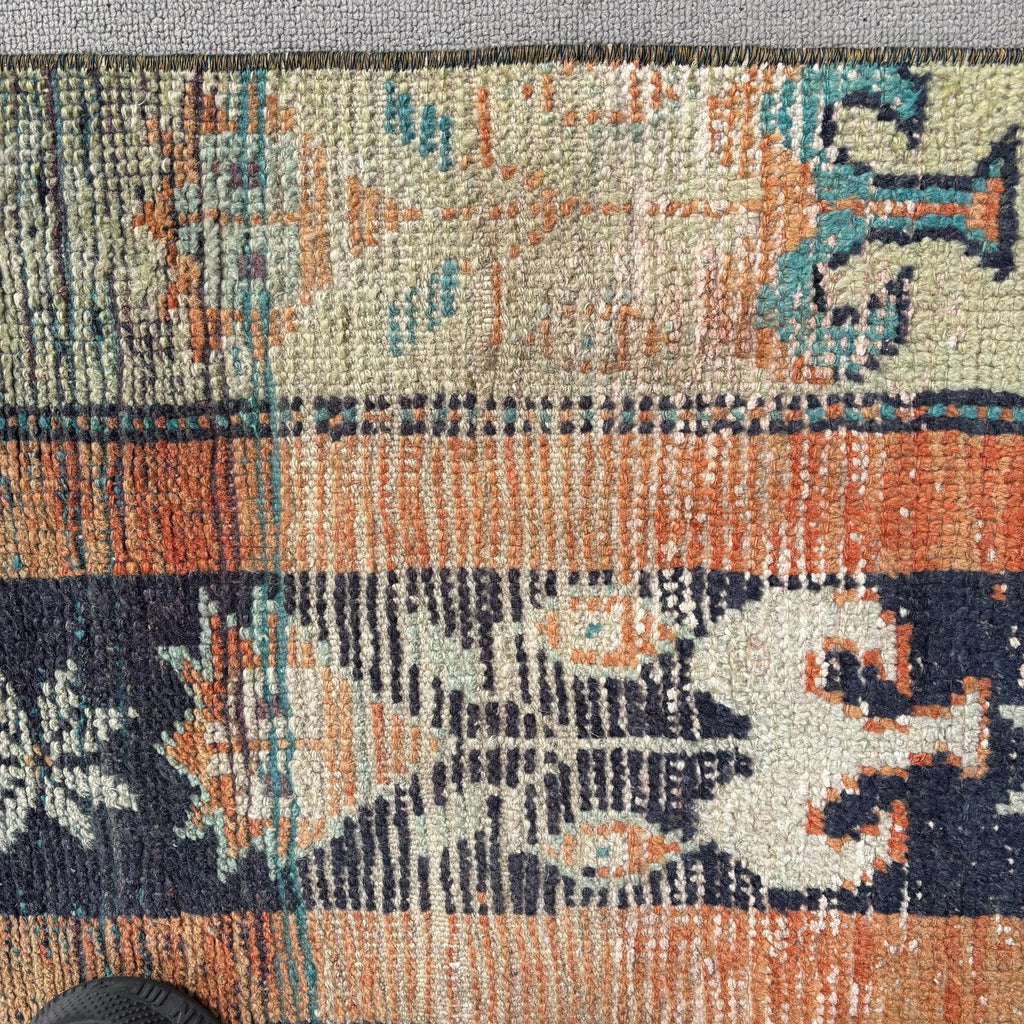 Vintage Turkish Mini Rug 1.8 x 2.5 ft