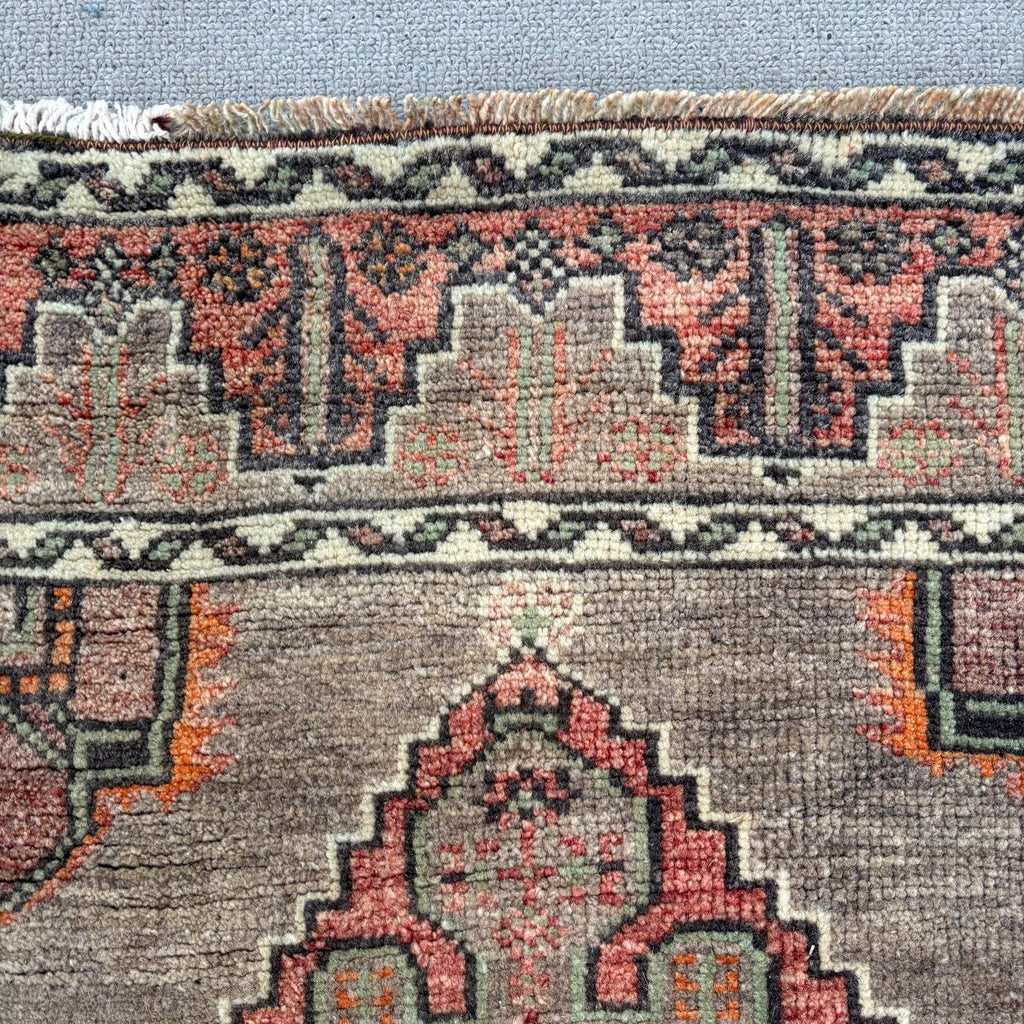 Vintage Turkish Mini Rug 1.8 x 3 ft