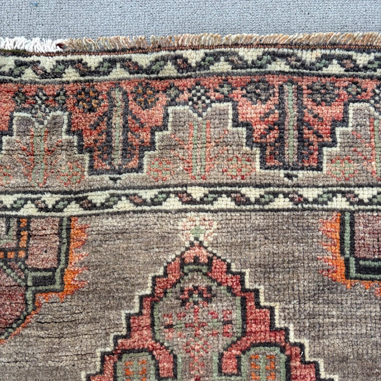 Vintage Turkish Mini Rug 1.8 x 3 ft