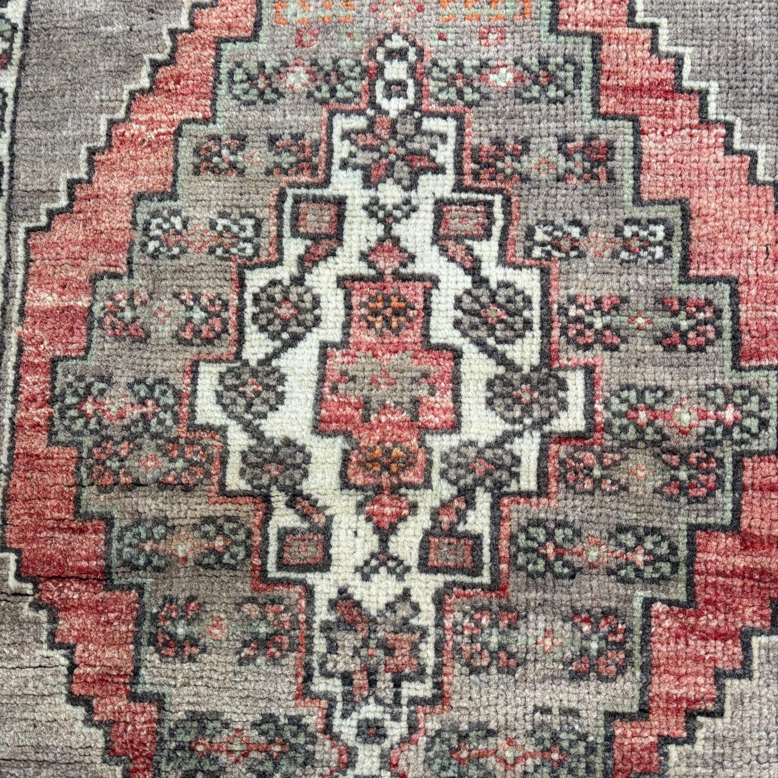 Vintage Turkish Mini Rug 1.8 x 3 ft