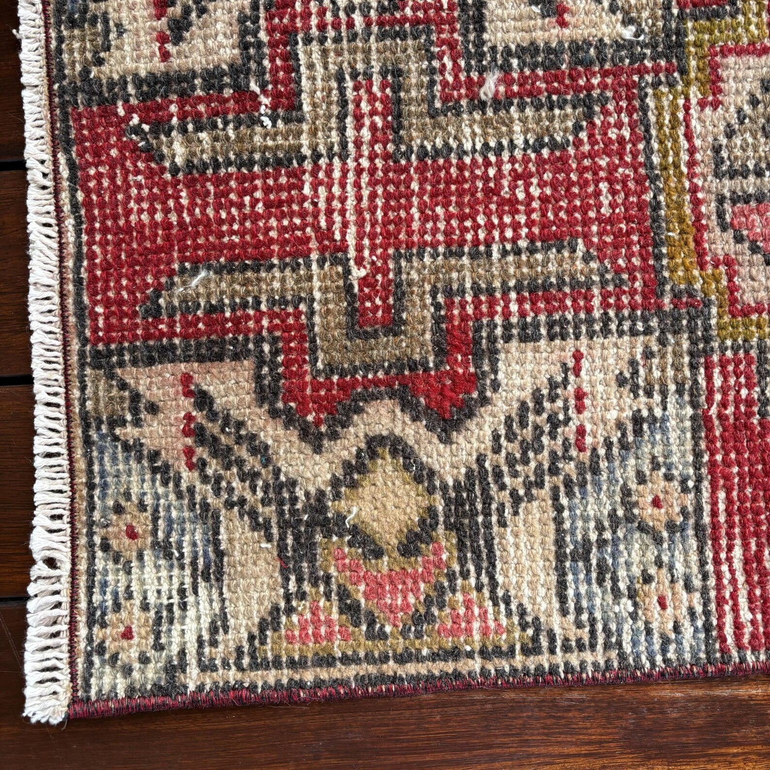Vintage Turkish Mini Rug 1.4 x 3 ft