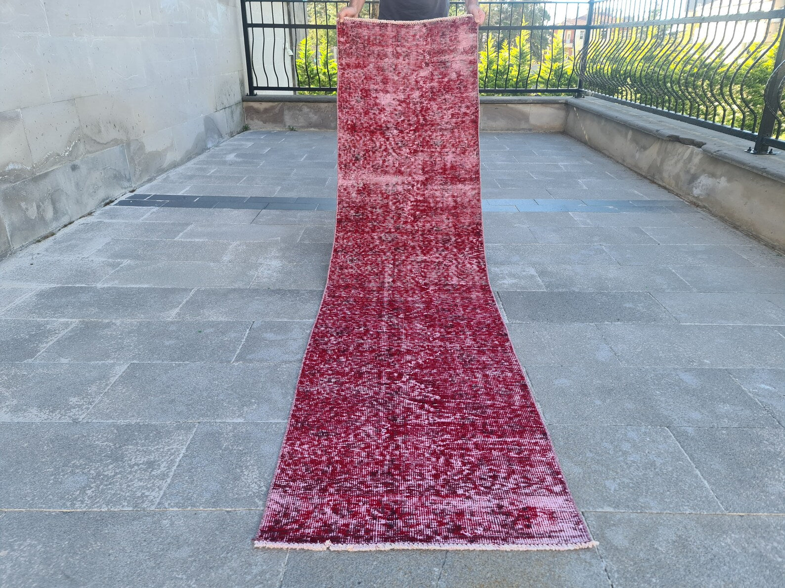 Vintage Turkish Runner Rug 2.2 x 9 ft