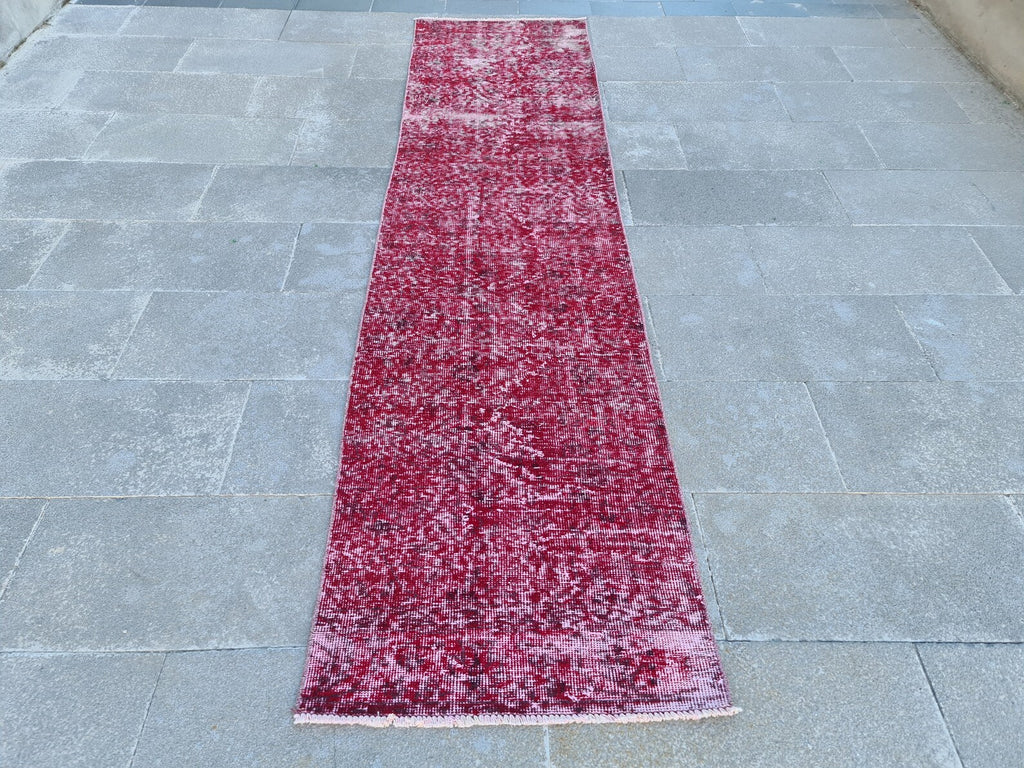 Vintage Turkish Runner Rug 2.2 x 9 ft