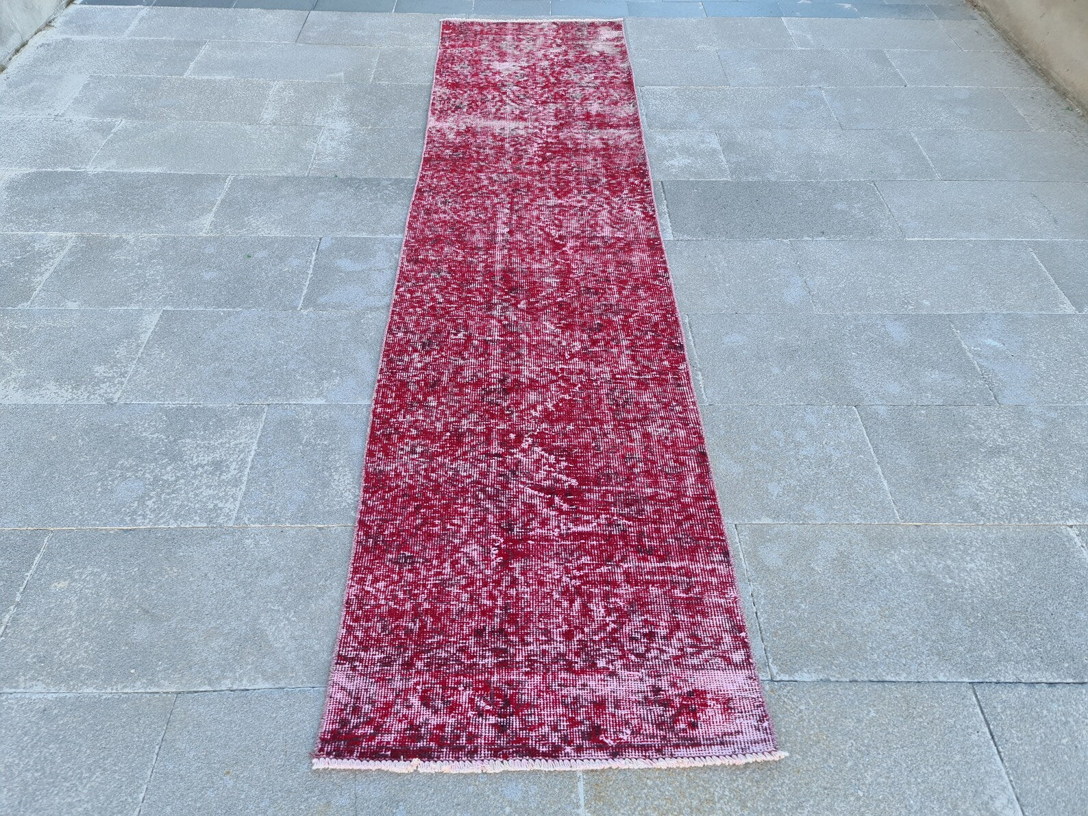 Vintage Turkish Runner Rug 2.2 x 9 ft