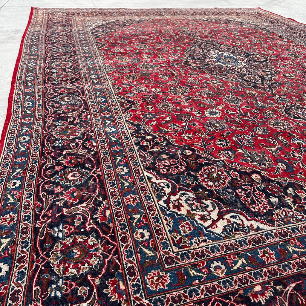 XL Vintage Persian Accent Area Rug 9.5 x 12.3 ft
