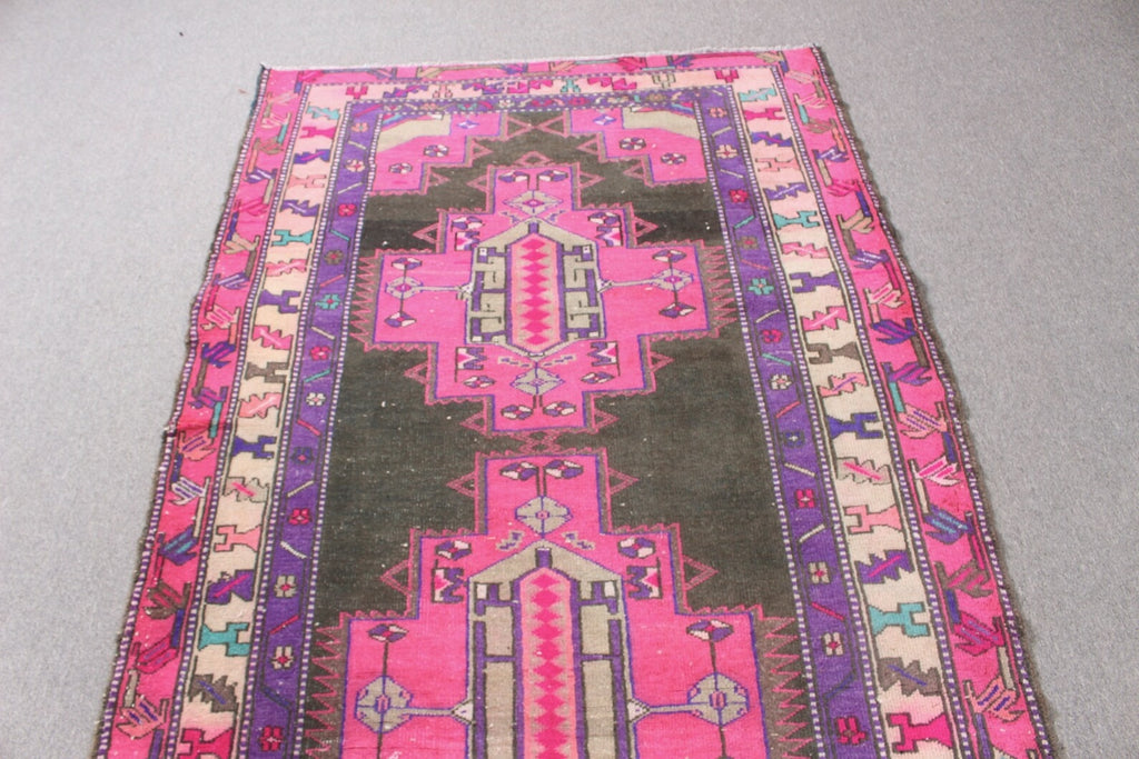 Vintage Persian Accent Area Rug 4 x 9.6 ft